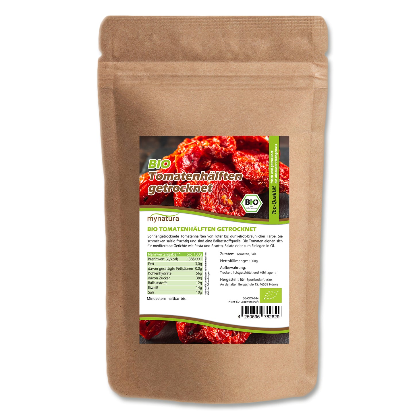 Bio Tomatenhälften getrocknet - im Beutel ab 1kg
