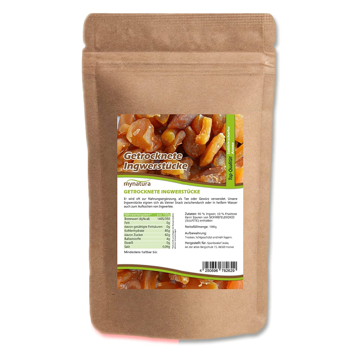 Mynatura getrockneter Ingwer - im Beutel ab 1Kg