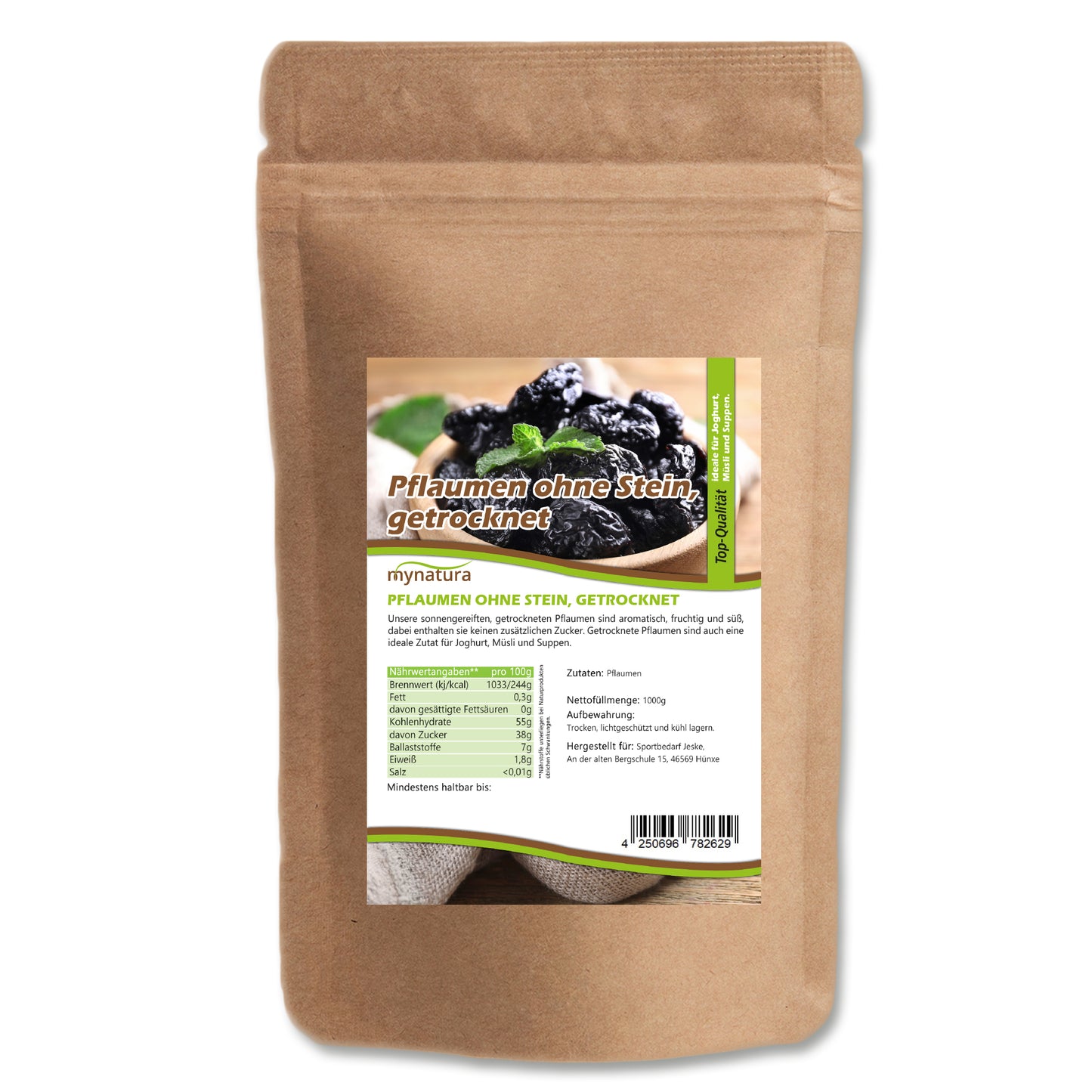 Getrocknete Pflaumen ohne Stein - im Beutel ab 1kg