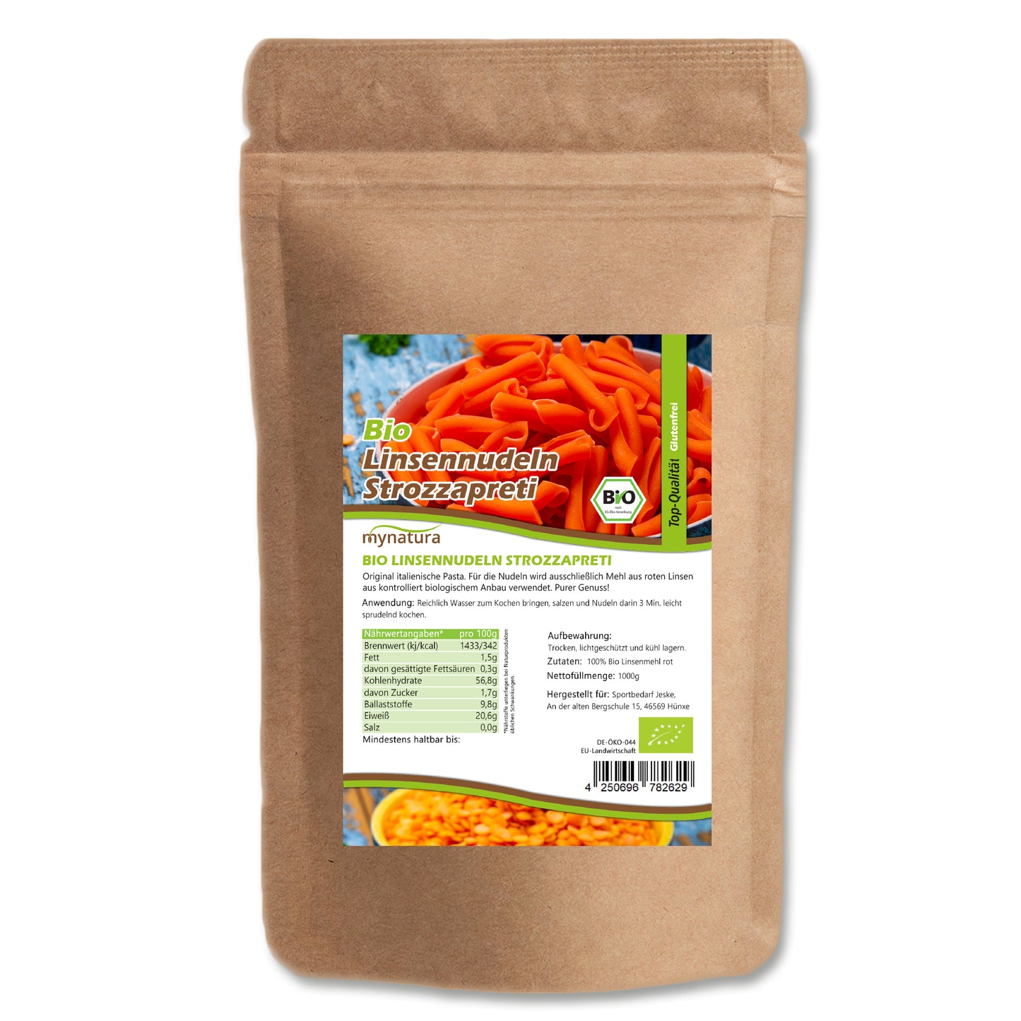 Bio Linsennudeln Strozzapreti - im Beutel ab 1kg