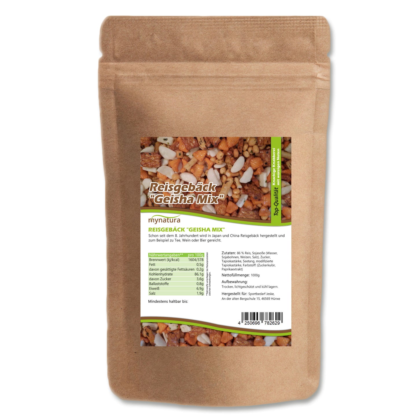 Mynatura Geisha Mix – Knusprige Reiscracker Mischung im Beutel ab 1kg