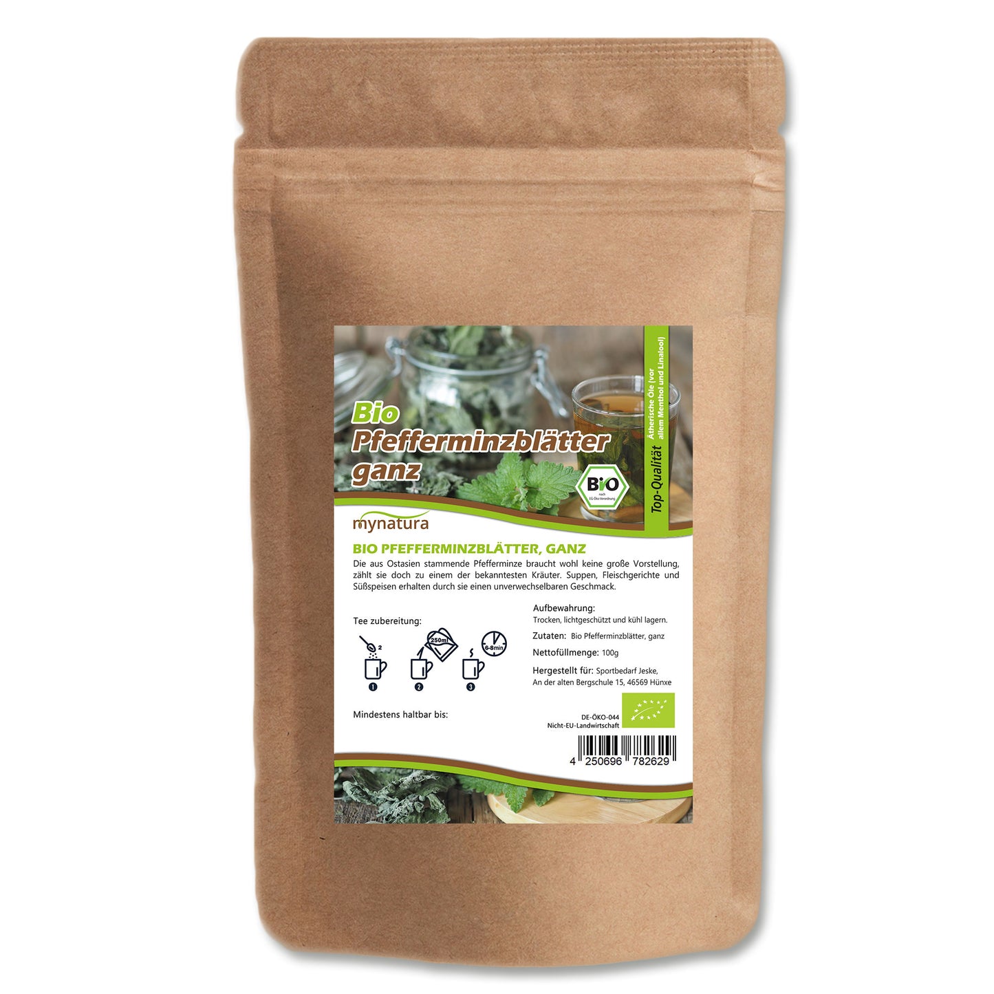 Mynatura Bio Pfefferminzblätter getrocknet – im Beutel ab 100g