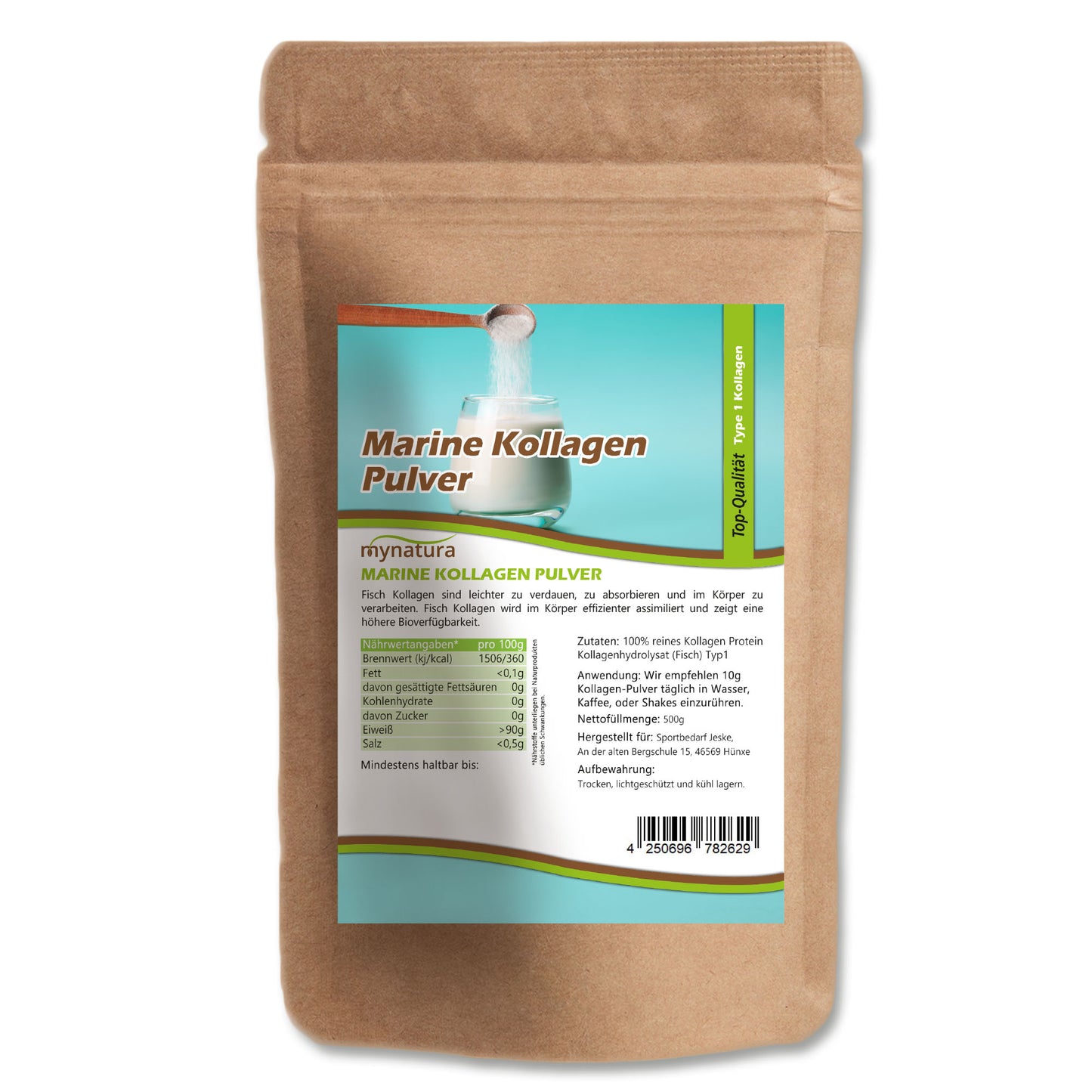 Fischkollagen Pulver Marine Collagen - im Beutel ab 500g