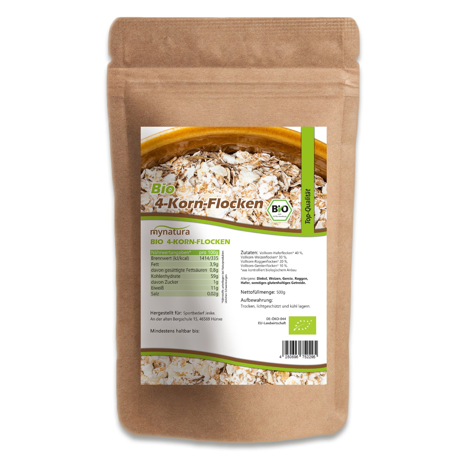 Bio 4 Korn Flocken Getreideflocken - im Beutel ab 500g