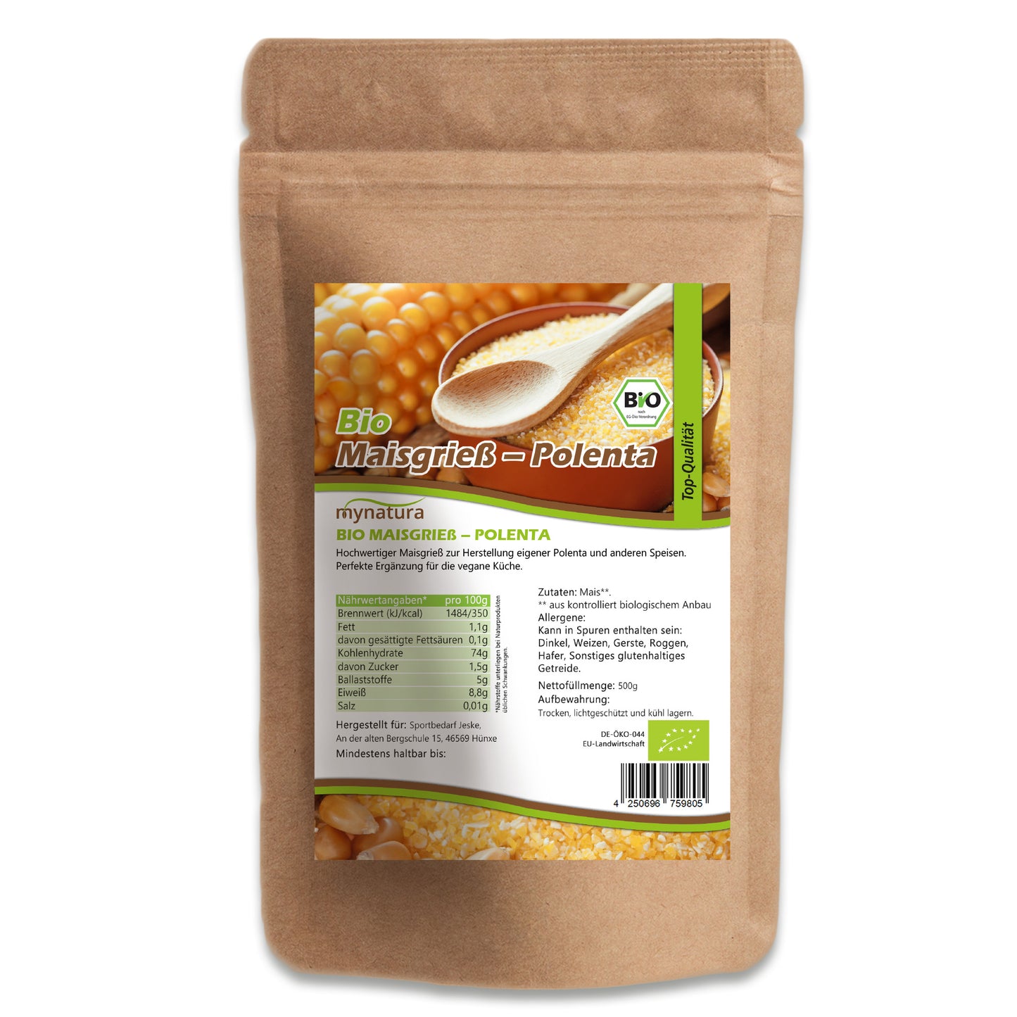 Mynatura Bio Maisgrieß Polenta im Beutel ab 1kg