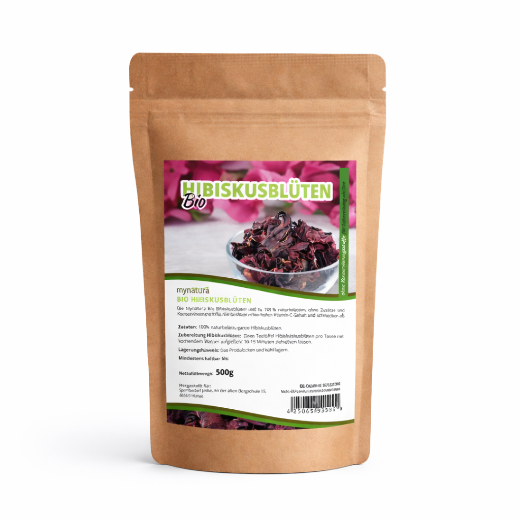 Mynatura Bio Hibiskusblüten getrocknet, ganz im Beutel ab 500g