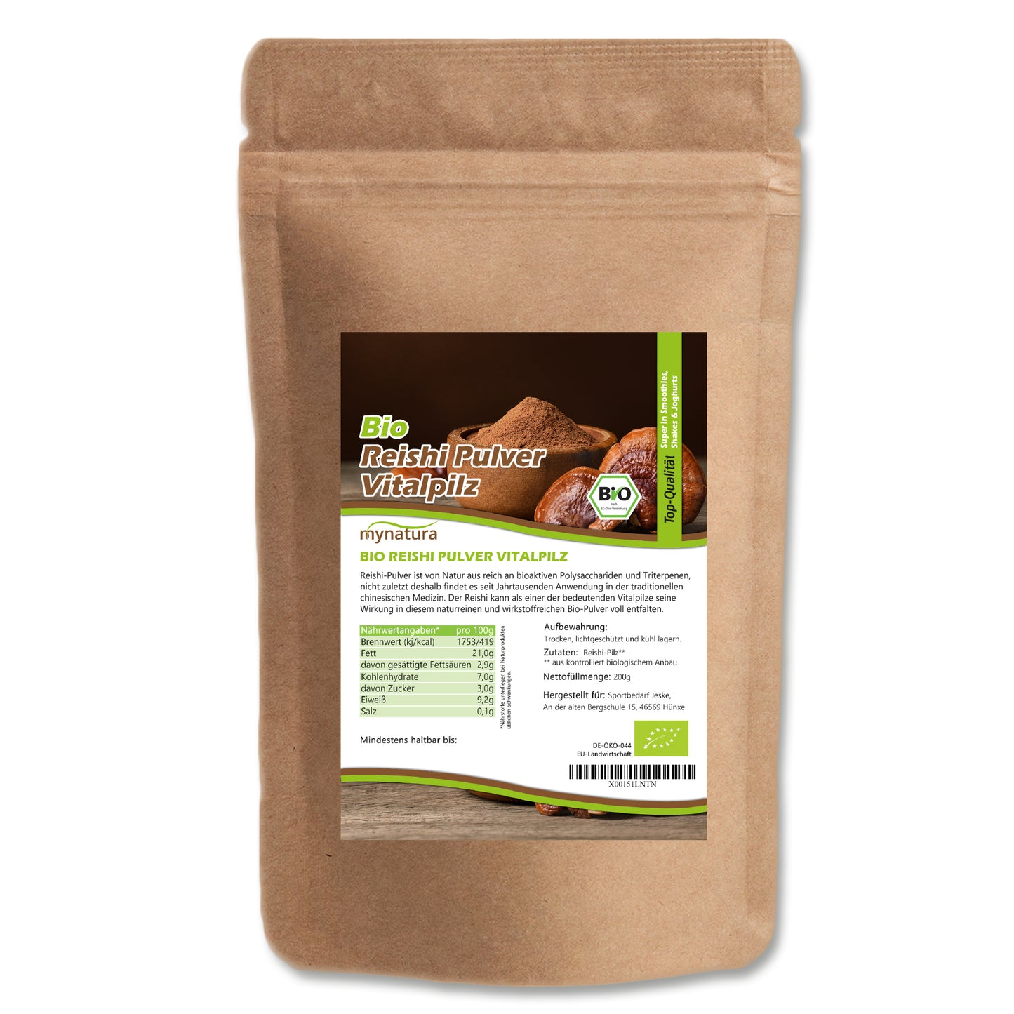 Bio Reishi Pulver - im Beutel ab 200g