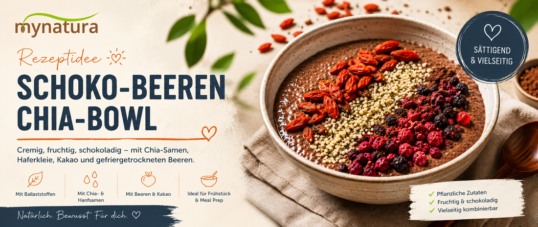 Schoko-Beeren-Chia-Bowl