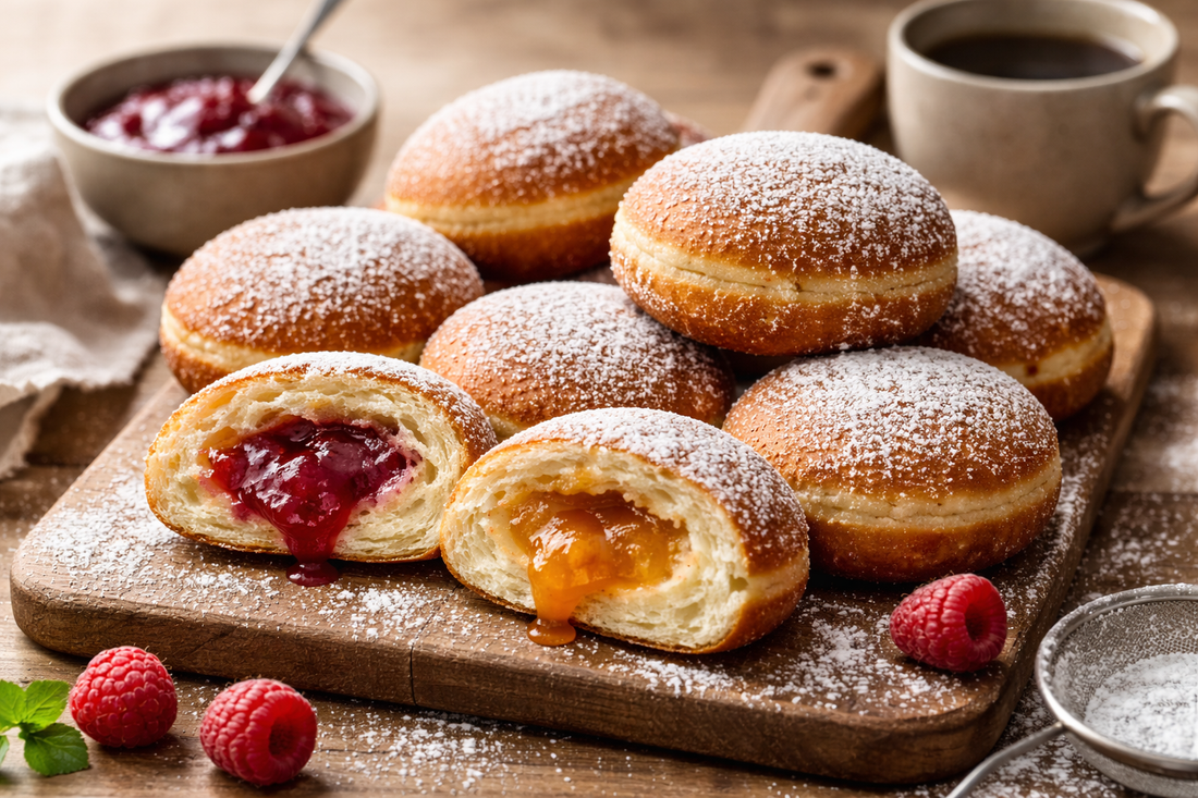 Gefüllte Berliner aus dem Ofen – fluffig, fruchtig und einfach selbst gemacht