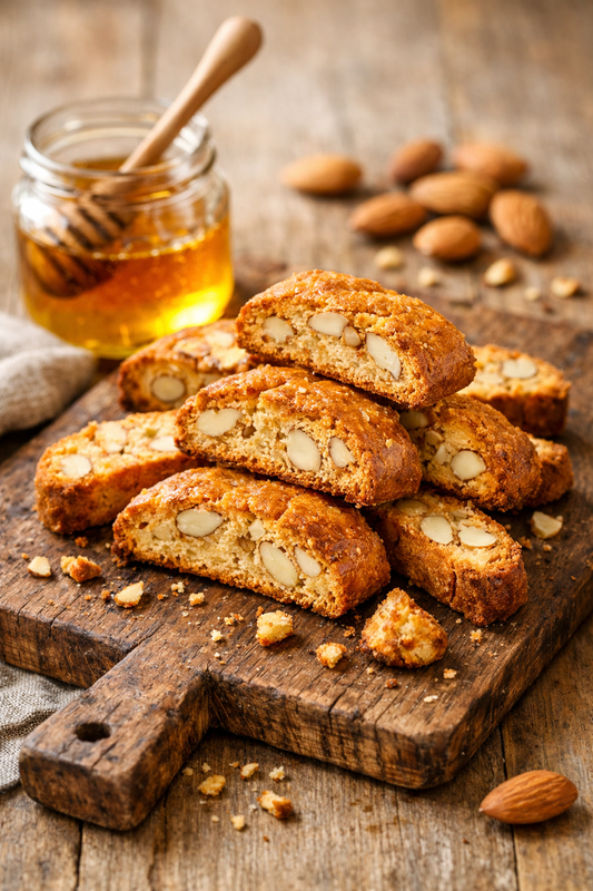 Honig-Mandel-Cantuccini mit Vollkorn