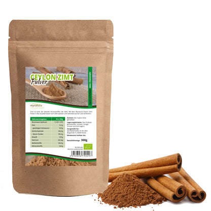 Mynatura Bio Ceylon Zimt Pulver – im Beutel ab 300g