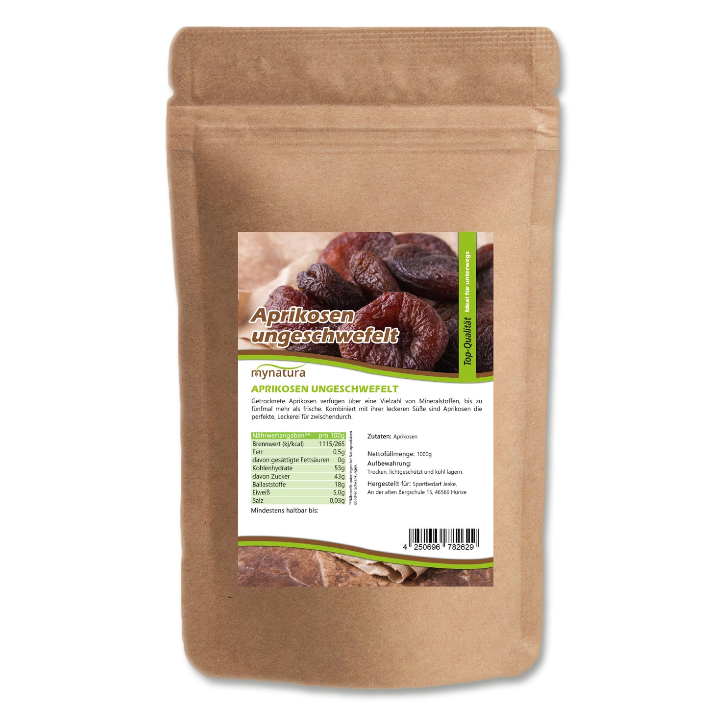 Getrocknete Aprikosen ungeschwefelt – im Beutel ab 1kg