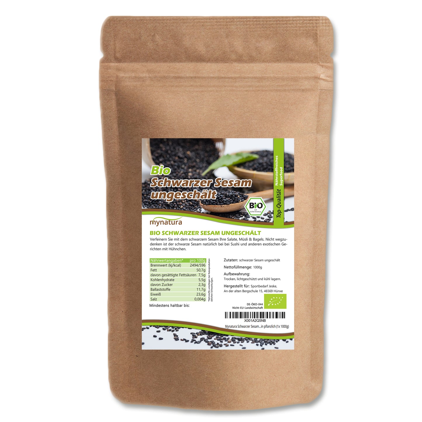 Bio Schwarzer Sesam - im Beutel ab 1kg