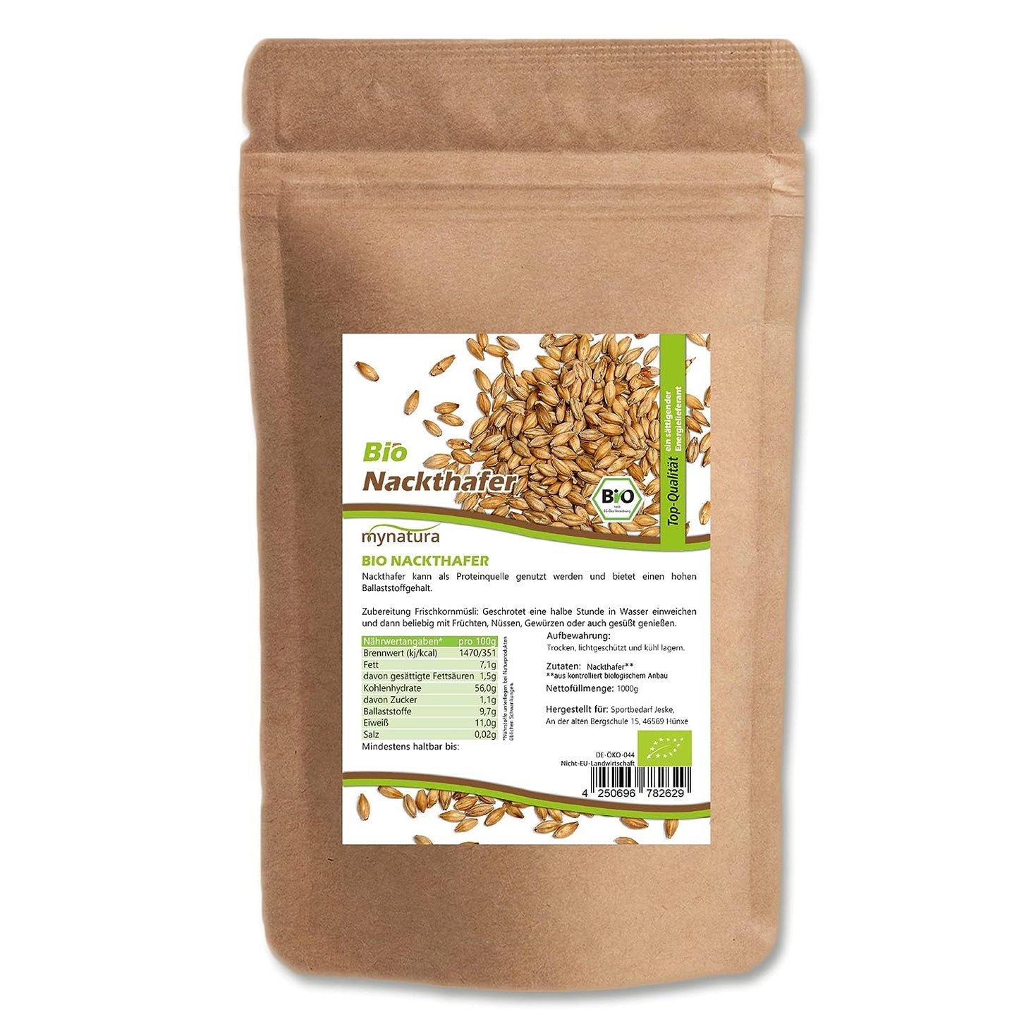 Mynatura Bio Nackthafer im Beutel ab 1kg