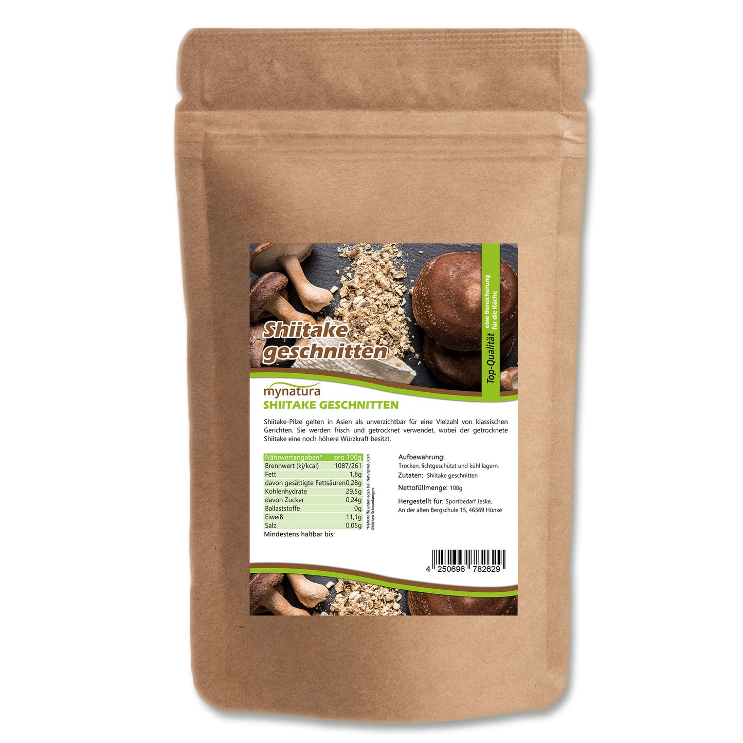 Shiitake Pilze geschnitten - im Beutel ab 100g