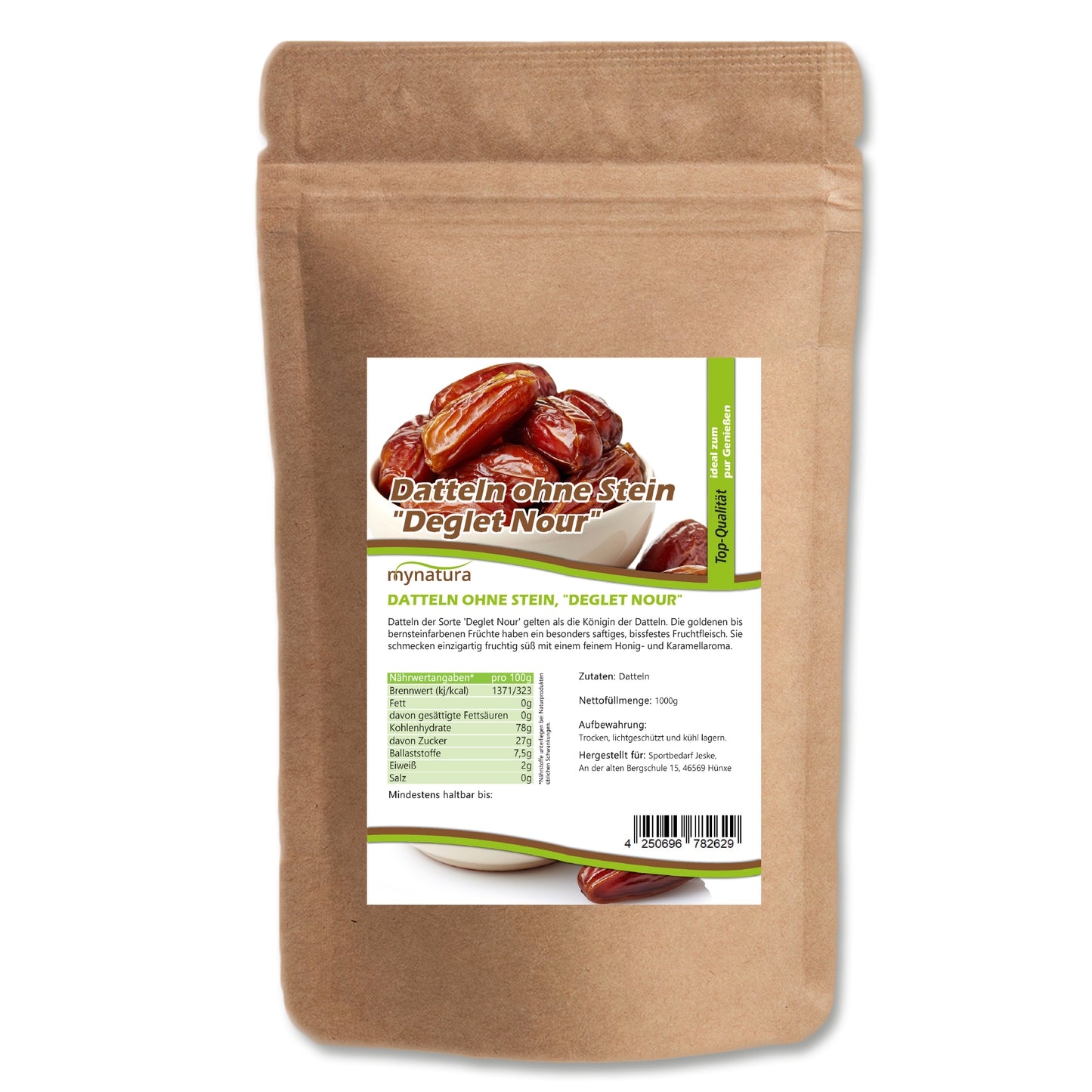 Getrocknete Datteln ohne Stein Deglet Nour - im Beutel ab 1kg