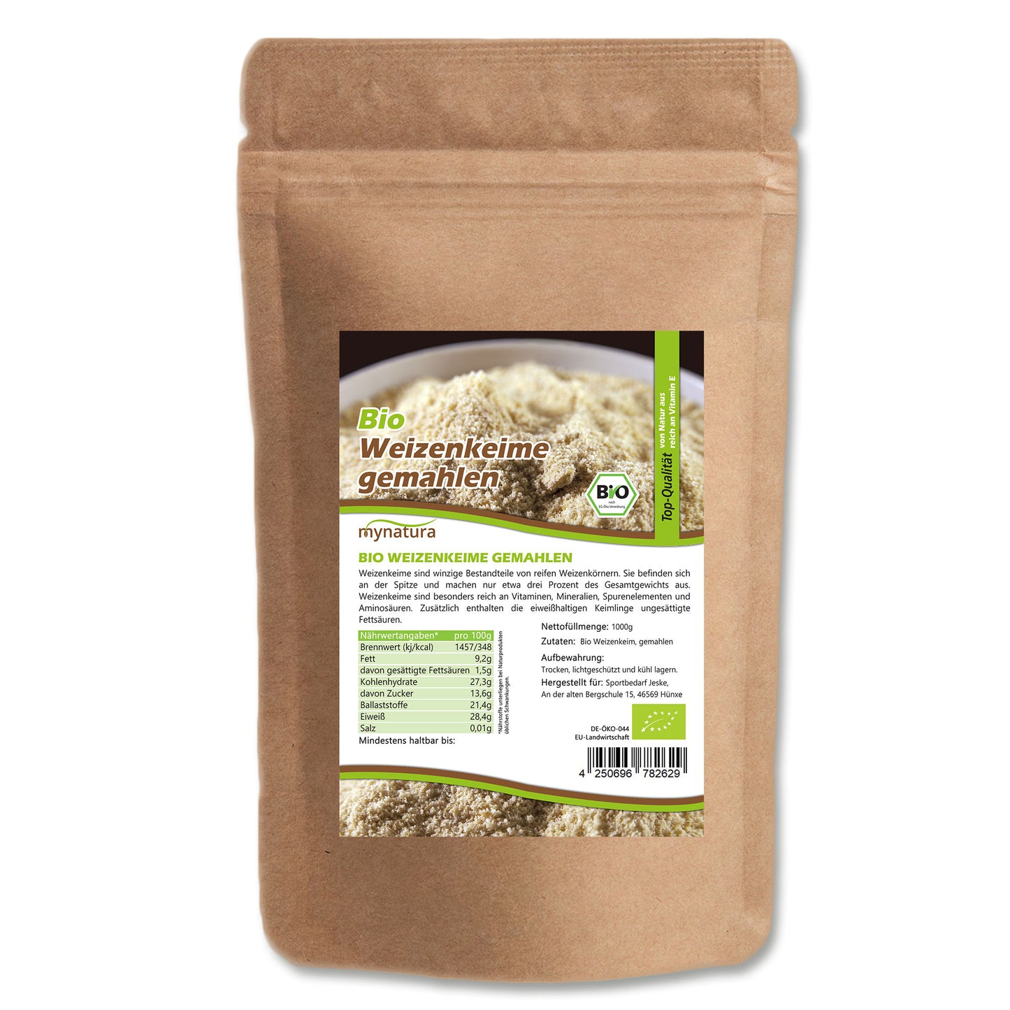 Mynatura Bio Weizenkeime stabilisiert gemahlen im Beutel ab 1kg