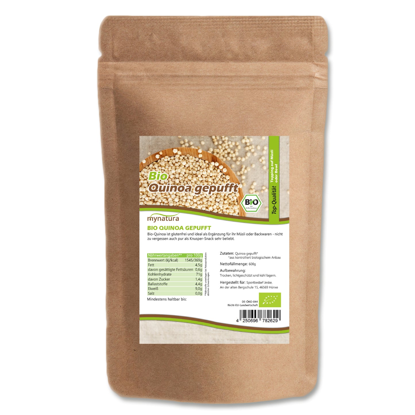Bio gepuffter Quinoa - im Beutel ab 600g