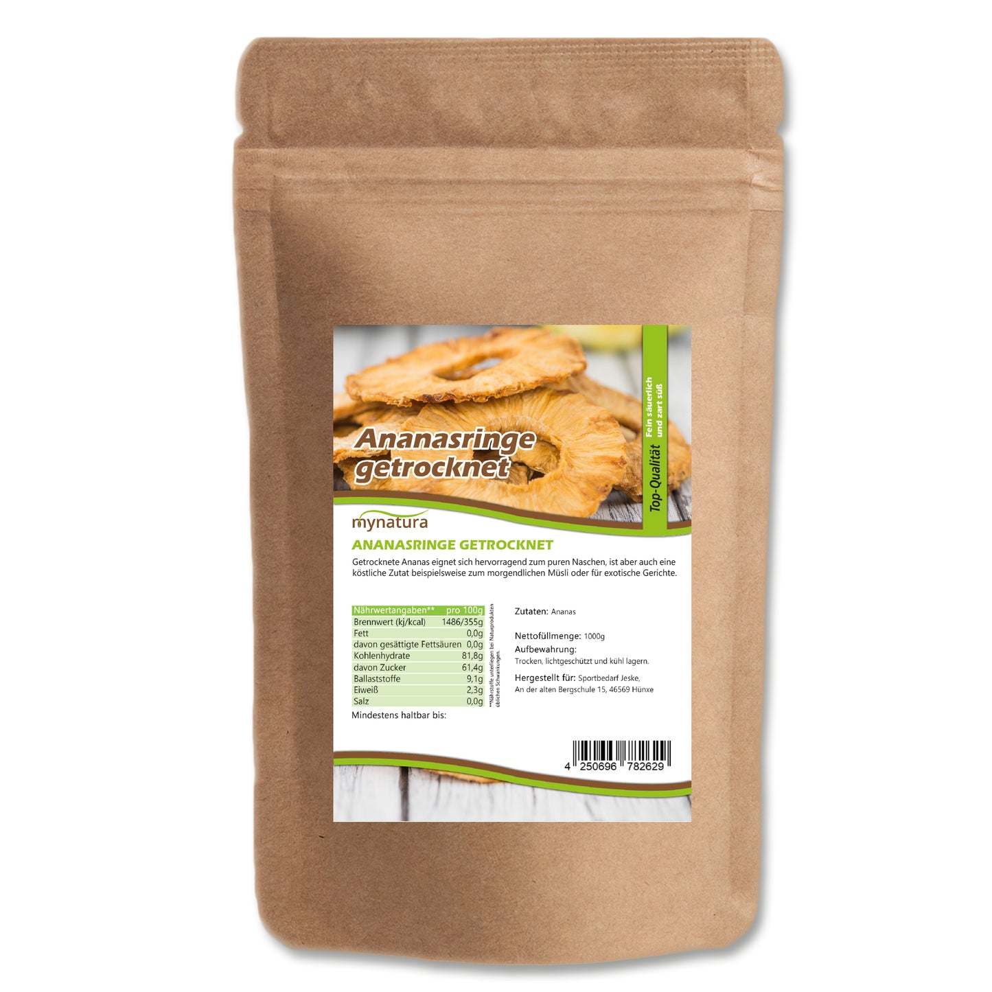 Getrocknete Ananasringe – im Beutel ab 1kg