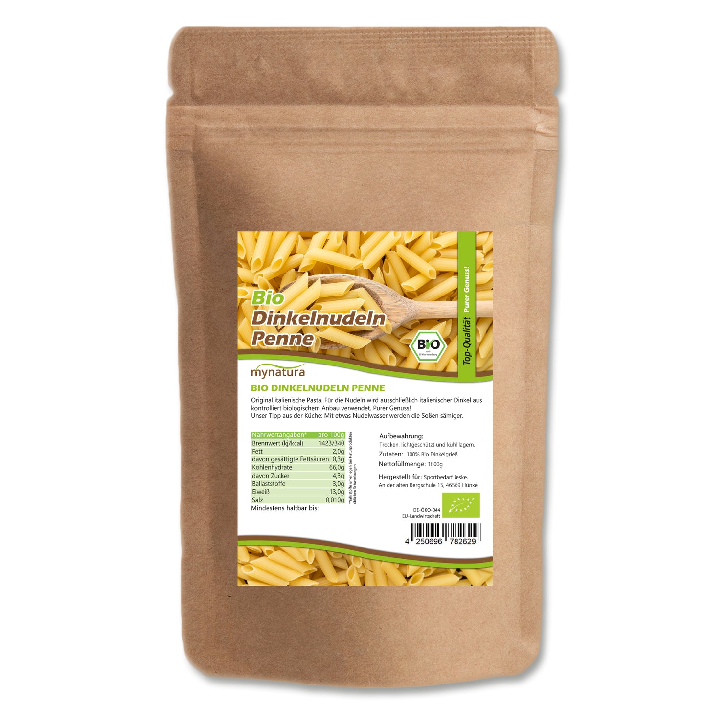 Mynatura Bio Dinkel Penne hell - im Beutel ab 1kg