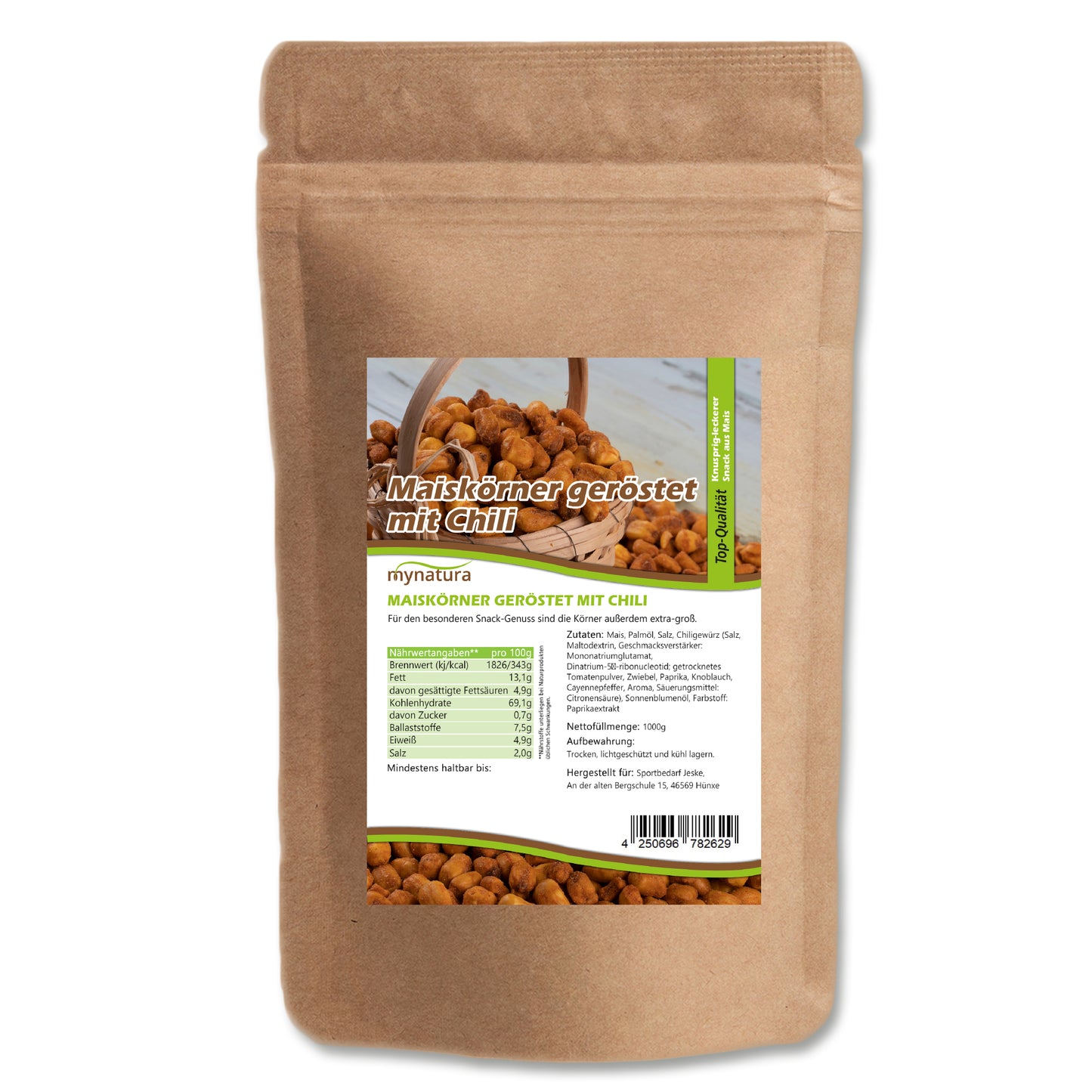 Geröstete Maiskörner mit Chili – im Beutel ab 1kg