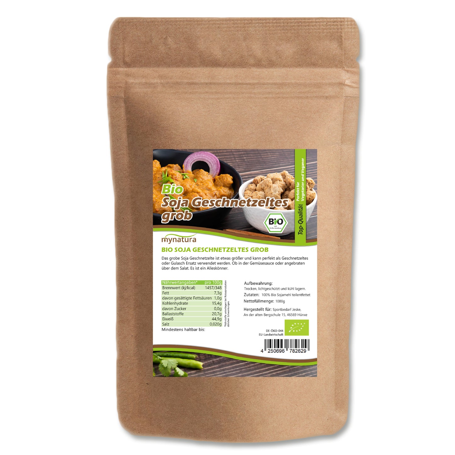 Mynatura Bio Soja Geschnetzeltes Grob im Beutel ab 1kg