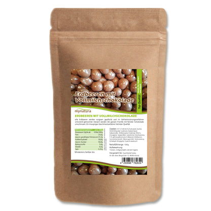 Erdbeeren gefriergetrocknet in Vollmilchschokolade - im Beutel 1kg