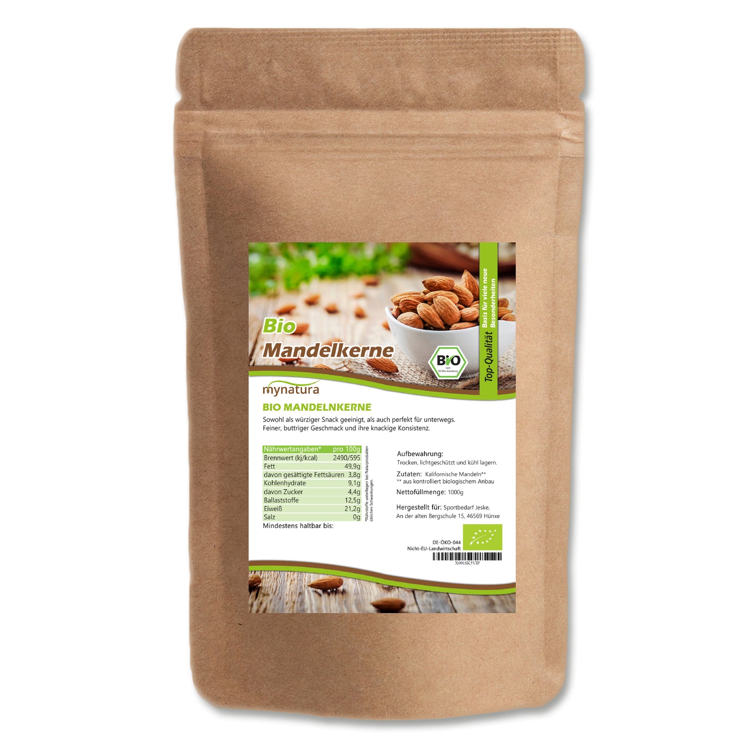 Bio Mandeln unbehandelt - im Beutel ab 1kg