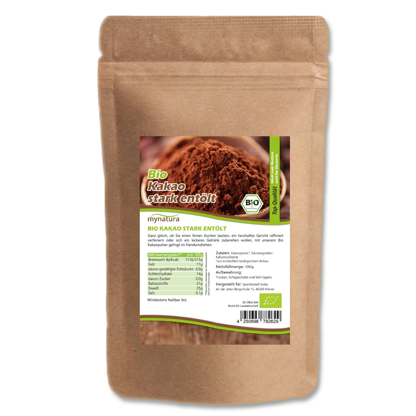 Bio Kakao stark entölt - im Beutel ab 1kg
