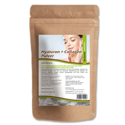 Mynatura Hyaluron + Collagen Pulver Mix – im Beutel ab 400g