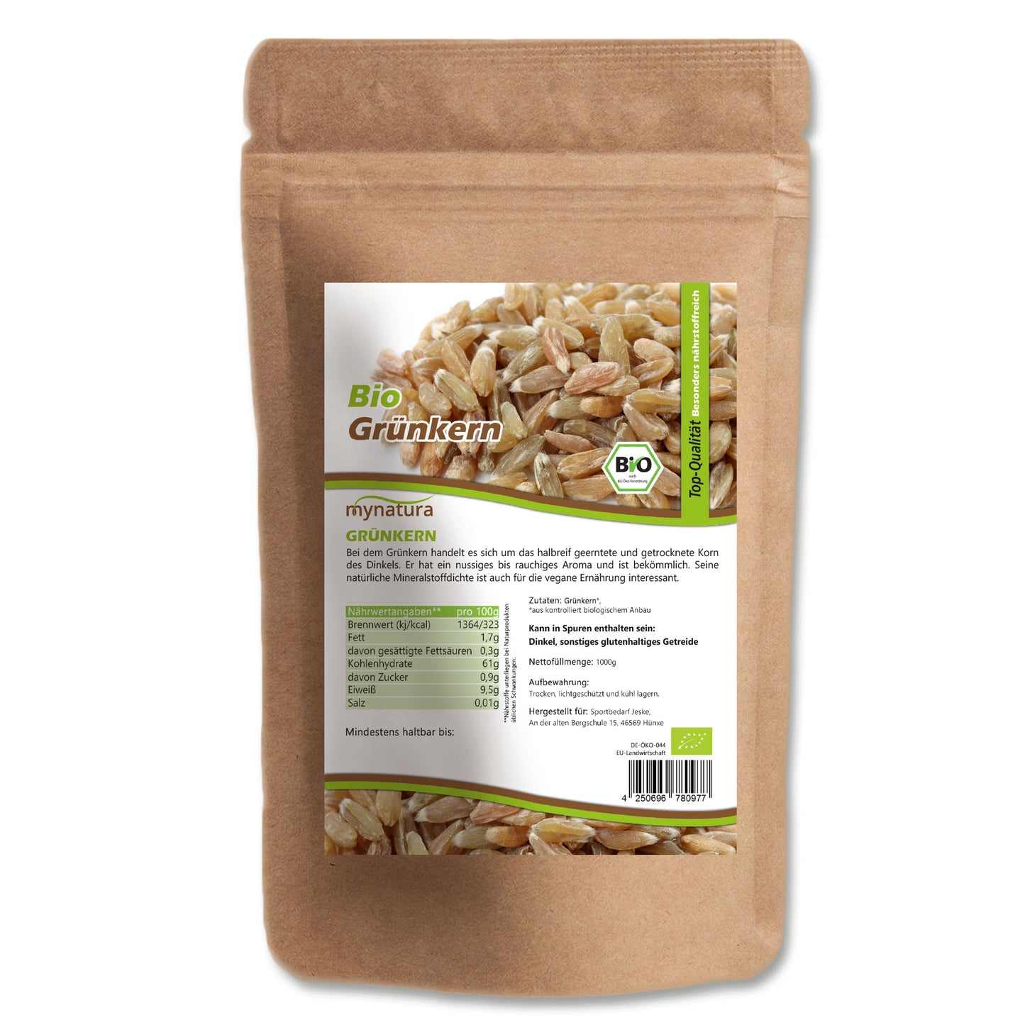 Mynatura Bio Grünkern - ganz - im Beutel ab 500g
