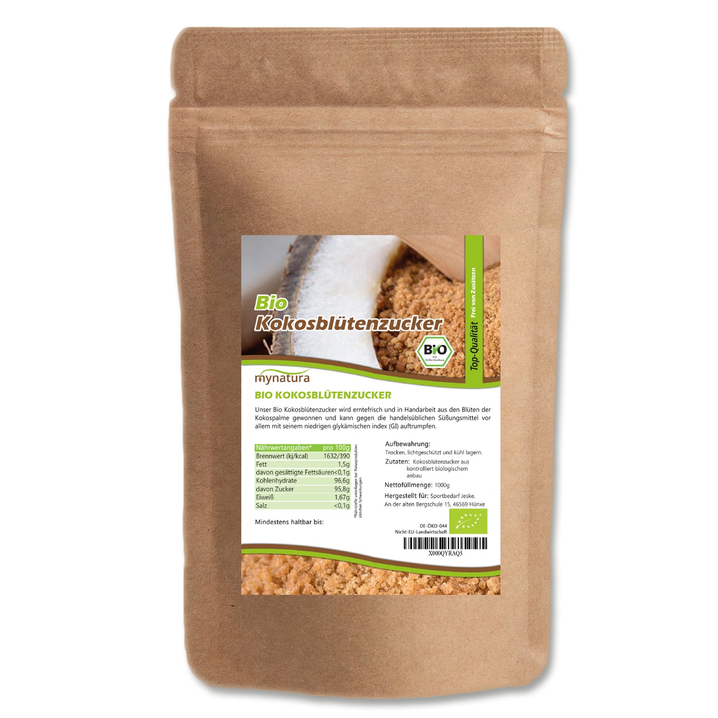 Mynatura Bio Kokosblütenzucker im Beutel ab 1kg