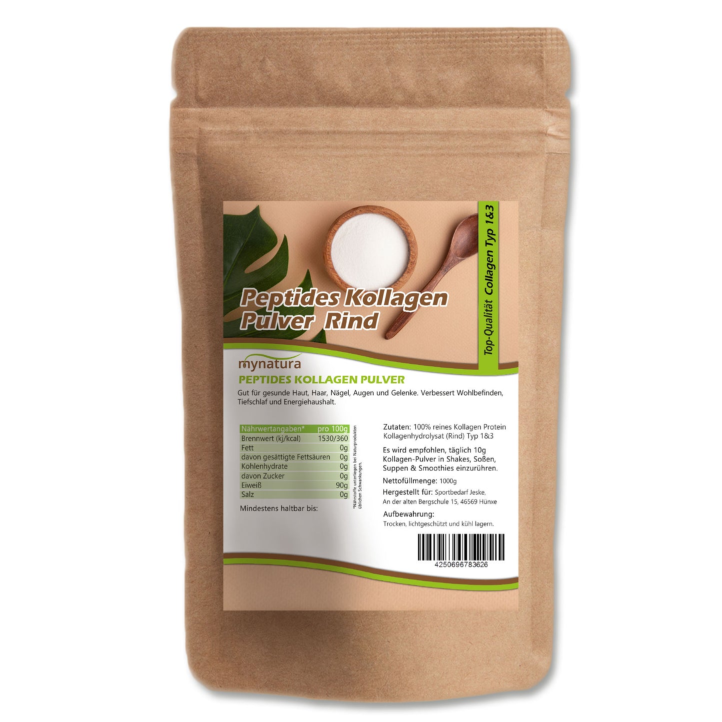 Rinderkollagen Pulver - im Beutel ab 1kg