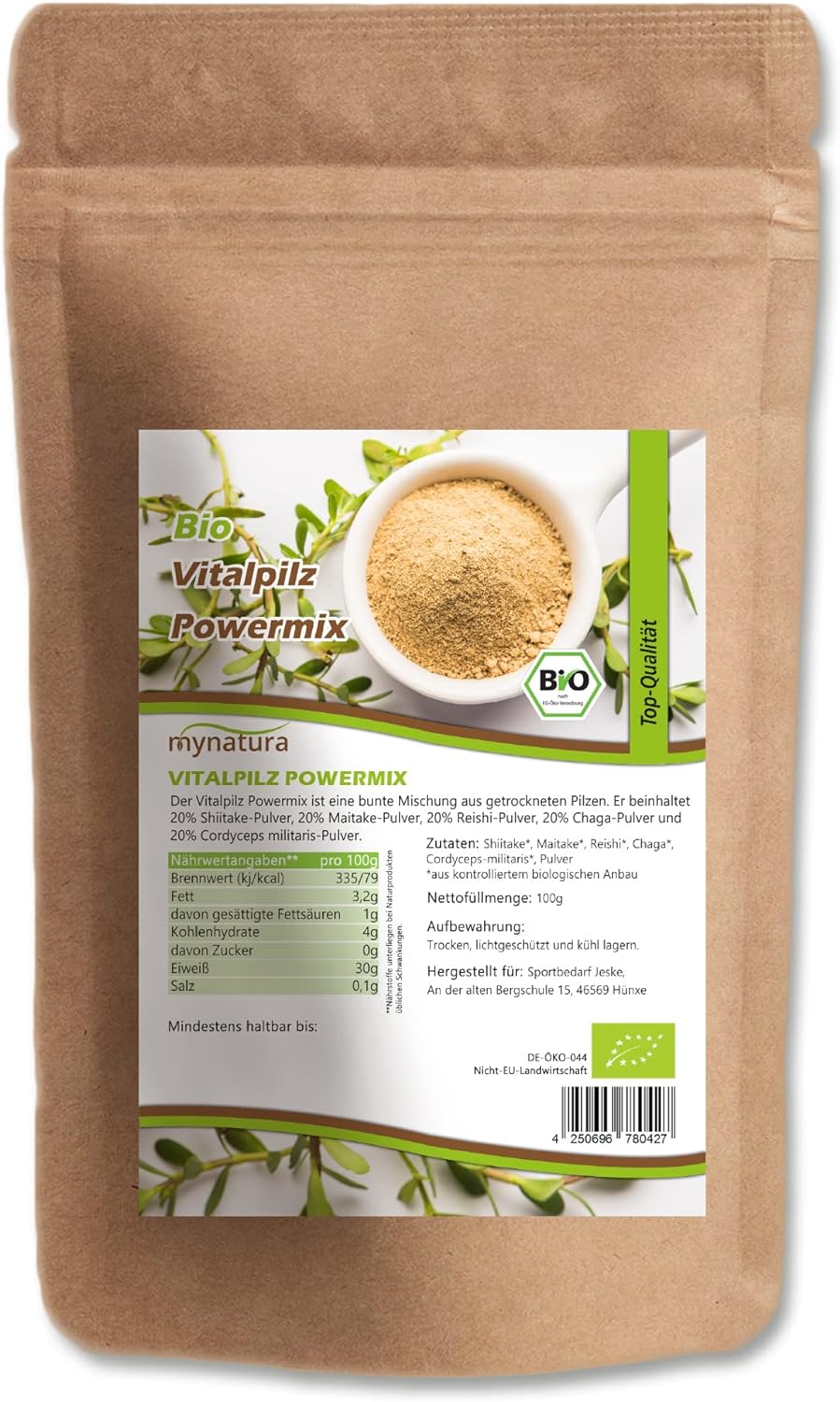 Mynatura Bio Vitalpilz Powermix im Beutel ab 100g