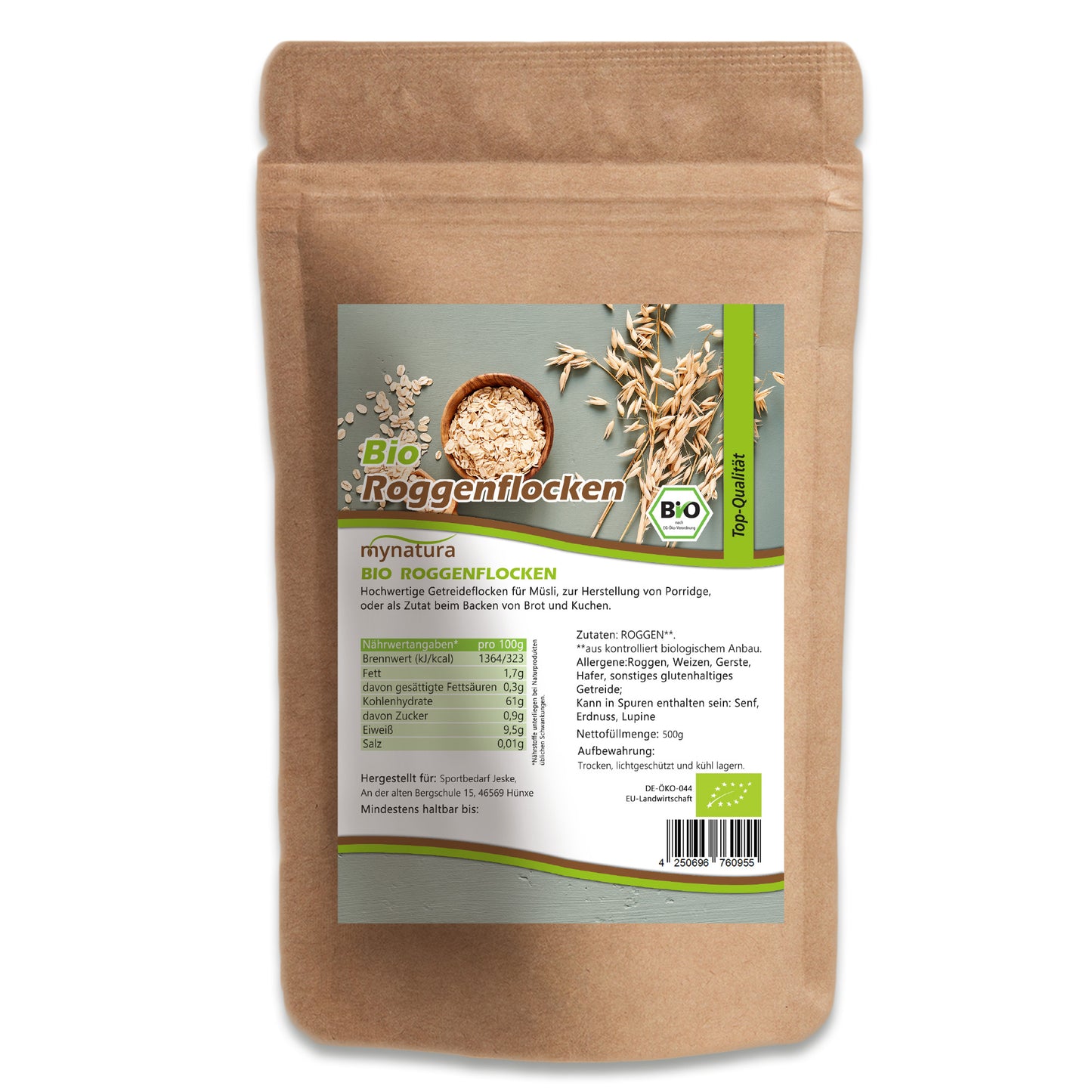 Mynatura Bio Roggenflocken – im Beutel ab 500g