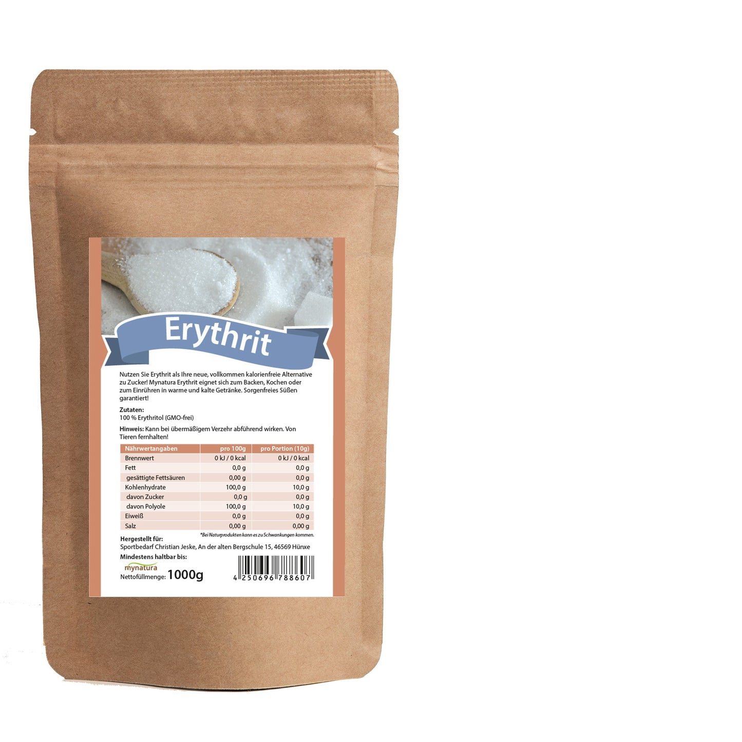 Mynatura Erythrit Zuckerersatz im Beutel ab 1 Kg