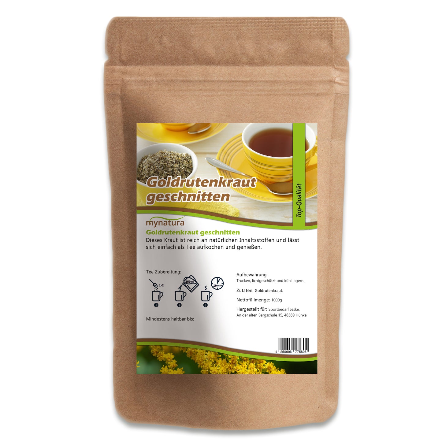 Mynatura Goldrutenkraut getrocknet & geschnitten – im Beutel ab 100g