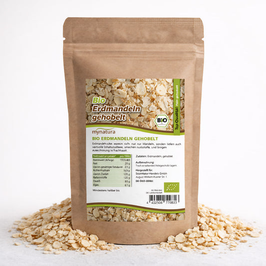 Bio Erdmandeln gehobelt – im Beutel ab 1kg