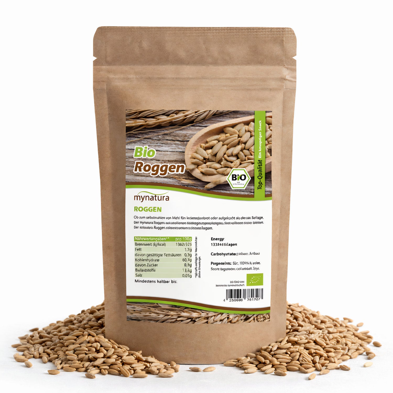Mynatura Bio Roggen Vollkorn im Beutel ab 1Kg