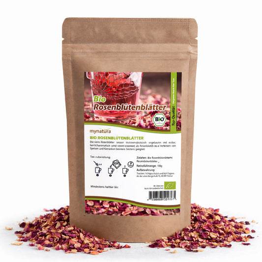 my-natura Bio Rosenblütenblätter getrocknet – im Beutel ab 100g