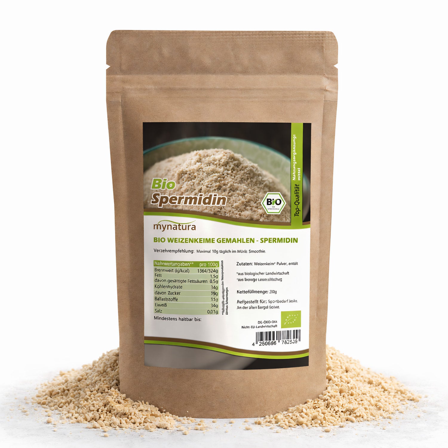 Bio Weizenkeime gemahlen Spermidin - im Beutel ab 250g