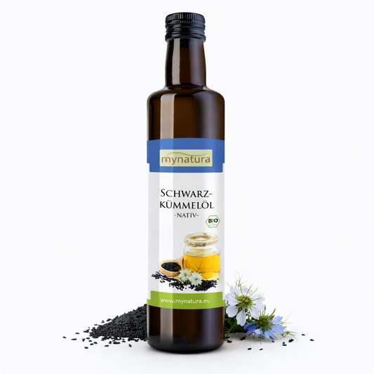 Mynatura Bio Schwarzkümmelöl – in der Glasflasche ab 250ml