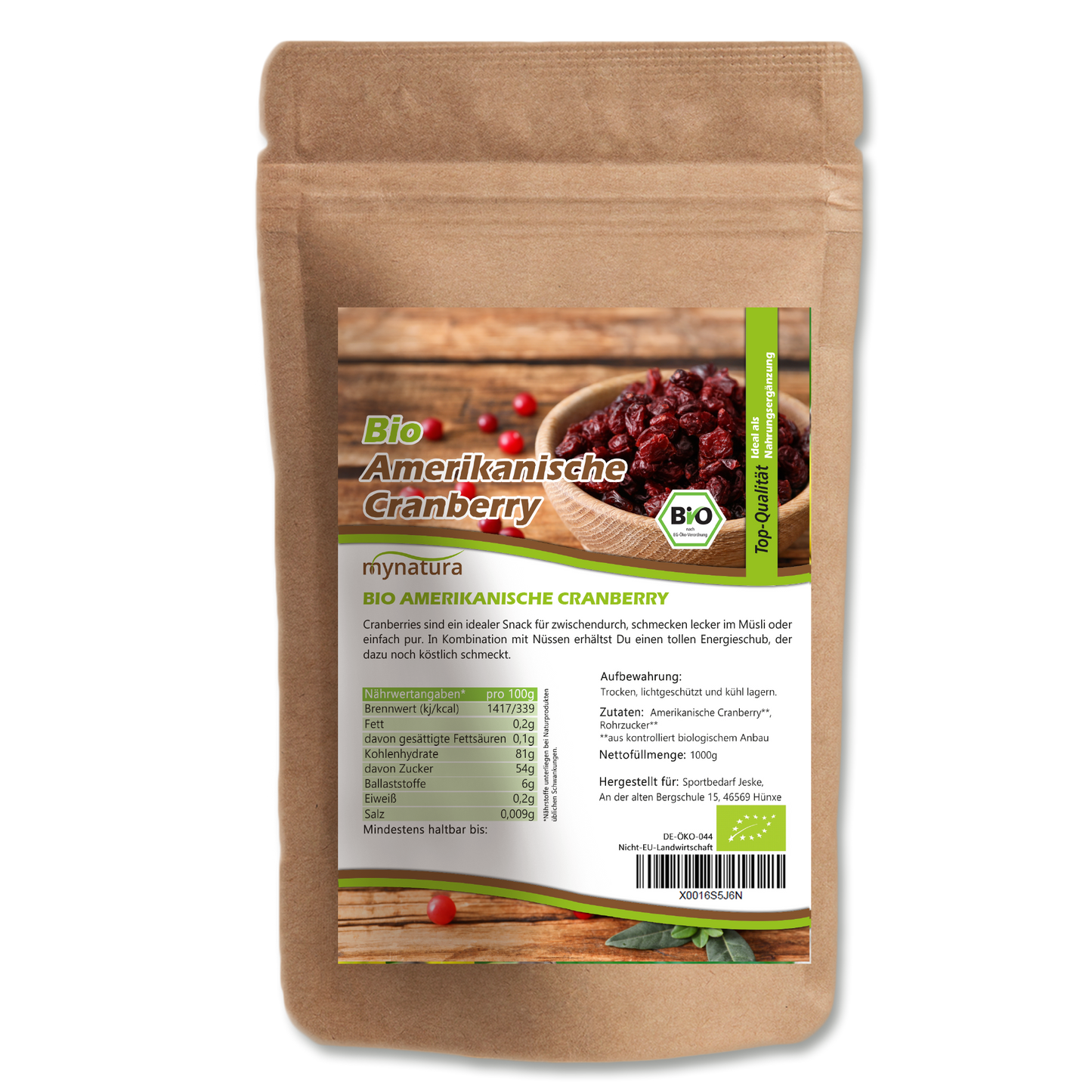 Bio Amerikanische Cranberries - im Beutel ab 1kg