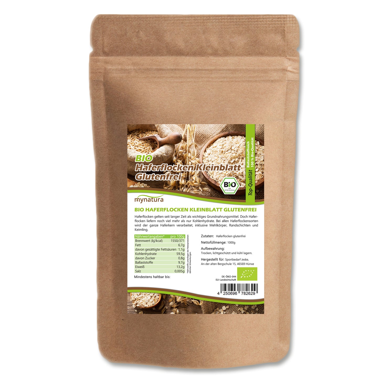 Bio Haferflocken Kleinblatt – im Beutel ab 1kg