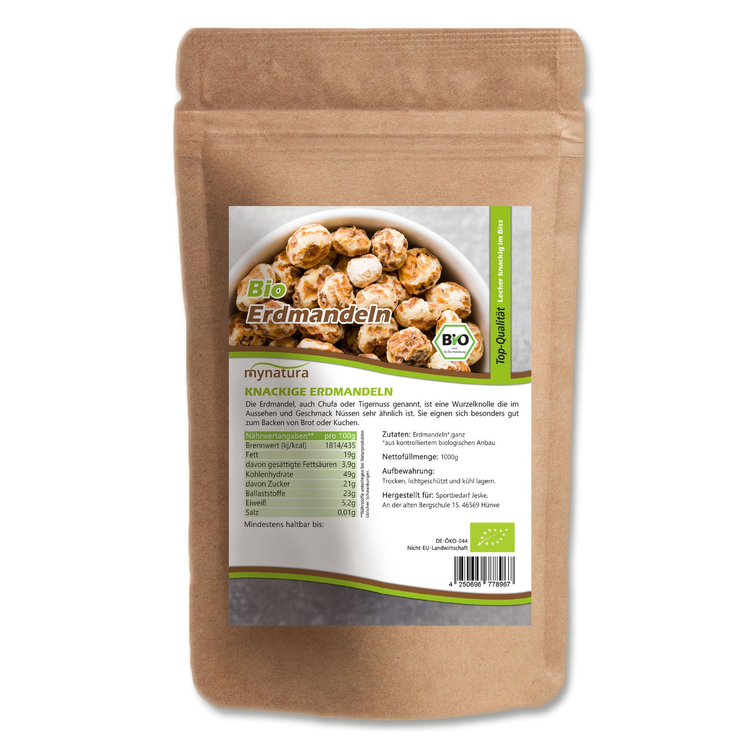 Bio Erdmandeln ganz - im Beutel ab 1kg