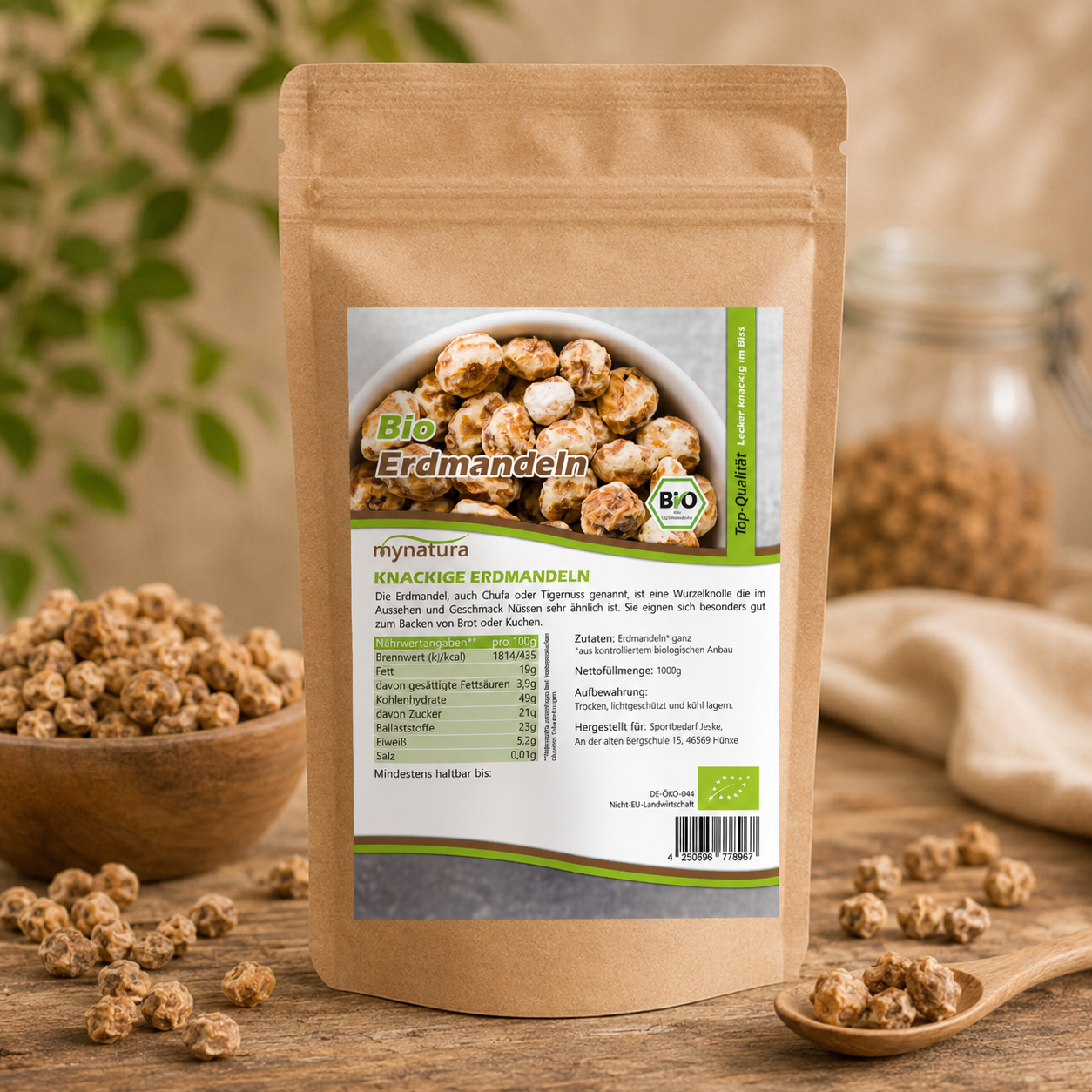Bio Erdmandeln ganz - im Beutel ab 1kg