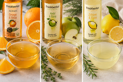 Fruchtwerker Essig und Frucht Set - Apfel + Zitrone + Orange