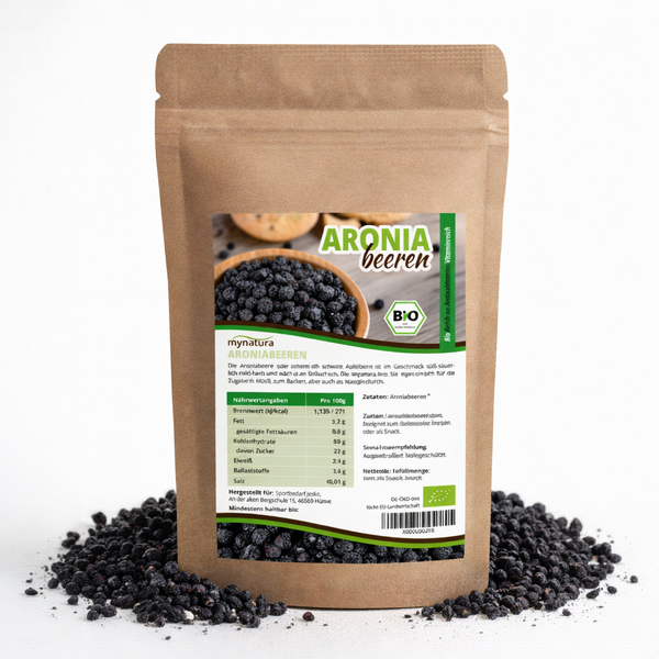 Mynatura Bio Aroniabeeren getrocknet im Beutel ab 1kg
