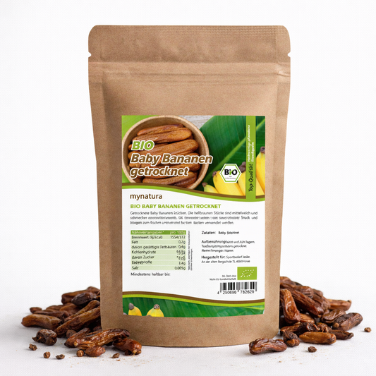 Mynatura Bio Mini-Bananen getrocknet im Beutel ab 1kg