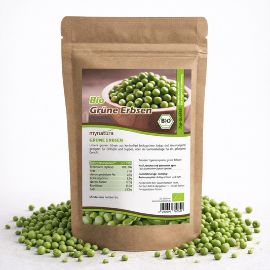 Mynatura Grüne Bio Erbsen – im Beutel ab 1kg